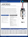 J205G High Pressure Low Set Point Pressure Switch