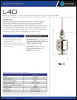 L40 Vertical Mount 1/in Cylinder Stainless Steel Liquid Level Switch