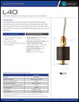 L40 Vertical Mount Brass/Buna Liquid Level Switch