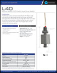 L40 Vertical Mount CPVC Plastic Liquid Level Switch