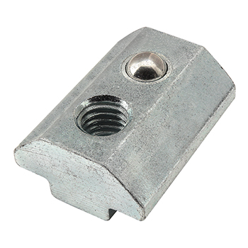 M6 Self-Aligning Slide-in T-Nut with Ball Spring (13052)