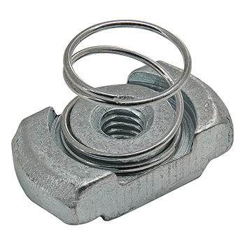 M4 Slide-in T-Nut with Holding Spring (13106)