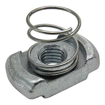 M5 Slide-in T-Nut with Holding Spring (13107)