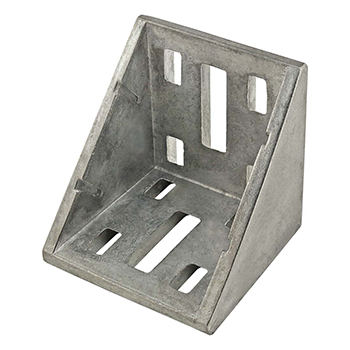 30 Series 8 Hole - 57mm Inside Corner Bracket with Dual Support (14095)