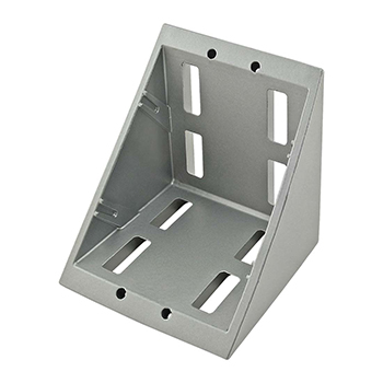 40 Series 8 Hole- 76mm Inside Corner Bracket with Dual Support (14104)