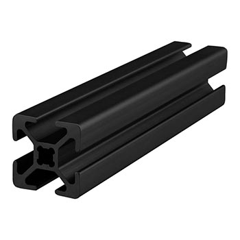 20mm X 20mm T-Slotted Profile - Four Open T-Slots (20-2020-Black-FB)