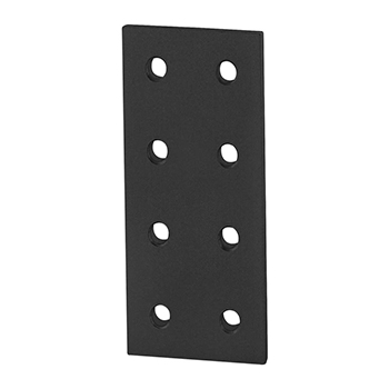 20 Series 8 Hole - Rectangular Flat Plate (20-4165-Black)