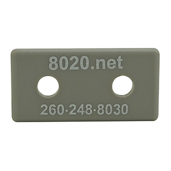 10 Series End Cap with Push-In Fastener (2025GRA)