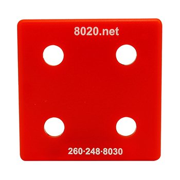 10 Series End Cap with Push-In Fastener (2028RED)