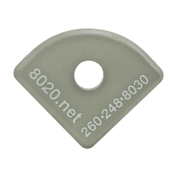 15 Series End Cap with Push-In Fastener (2035GRA)