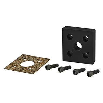 15 Series 5-Hole Square Pressure Manifold Feed Plate (2160-Black)