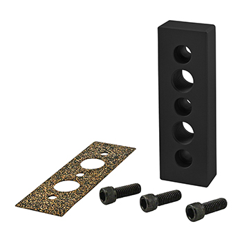 15 Series 5-Hole Rectangular Pressure Manifold Feed Plate (2162-Black)