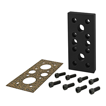 15 Series 12-Hole Pressure Manifold Feed Plate (2164-Black)