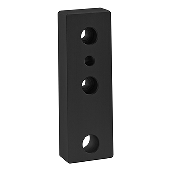 15 Series 4 Hole - Leveling Anchoring Base Plate: 3/8-16 Tap (2170-Black)