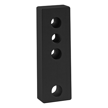 15 Series 4 Hole - Leveling Anchoring Base Plate: 1/2-13 Tap (2175-Black)