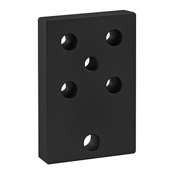 15 Series 6 Hole - Leveling Anchoring Base Plate with 1/2-13 Tap (2180-Black)