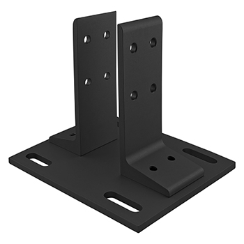 10 Series Floor Mount Base Plate (2387-Black)