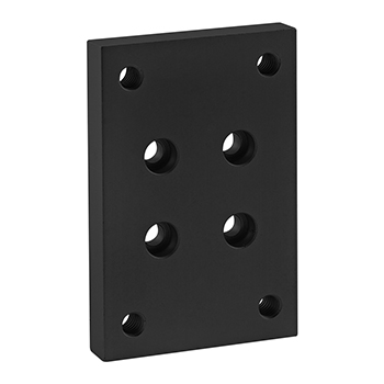 10 Series Flange Mount Caster Base Plate (2418-Black)