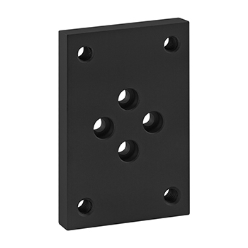 10 Series Flange Mount Caster Base Plate (2419-Black)