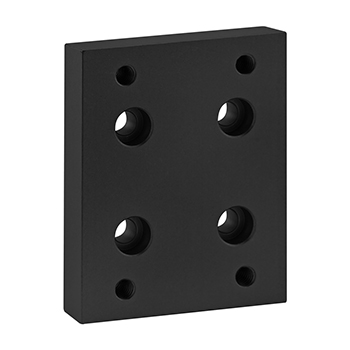 15 Series Flange Mount Caster Base Plate (2420-Black)