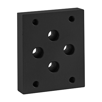 15 Series Flange Mount Caster Base Plate (2426-Black)