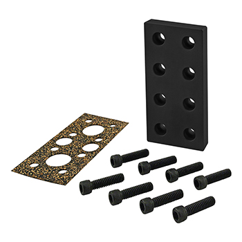 10 Series 8-Hole Pressure Manifold Stopper Plate (2448-Black)