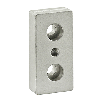 25 Series 3 Hole - Center Tap Base Plate - 25mm x 50mm with M6 Tap (25-2128)