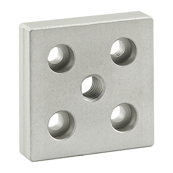 25 Series 5 Hole - Center Tap Base Plate: 50mm x 50mm with M10 Tap (25-2131)