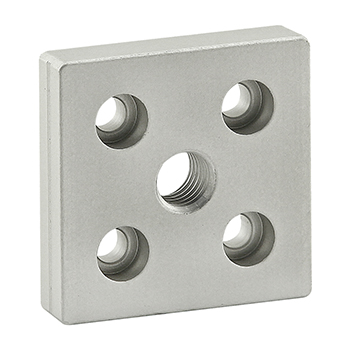 25 Series 5 Hole - Center Tap Base Plate: 50mm x 50mm with M12 Tap (25-2139)