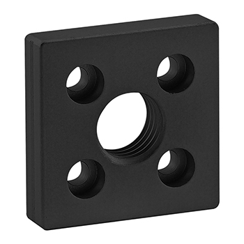 25 Series 5 Hole - Center Tap Base Plate: 50mm x 50mm with M20 Tap (25-2362-Black)