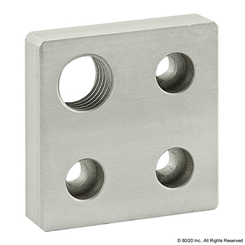 25 Series 4 Hole - Offset Tap Base Plate: 50mm x 50mm with M16 Corner Tap (25-2363)