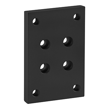 25 Series Flange Mount Caster Base Plate (25-2418-Black)