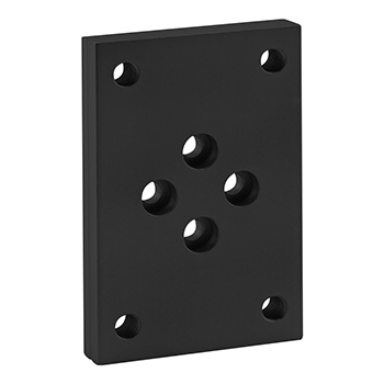 25 Series Flange Mount Caster Base Plate (25-2419-Black)