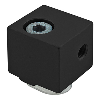 25 Series Aluminum Panel Mount Block (25-2427-Black)