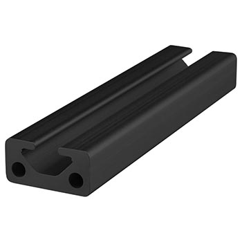 25mm X 12.5mm T-Slotted Profile - Single Open T-Slots (25-2514-Black-FB)