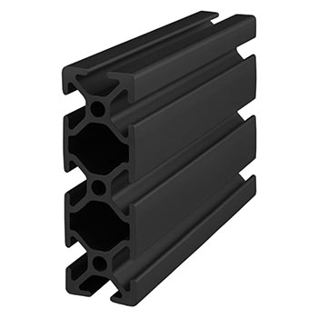 25mm X 75mm T-Slotted Profile - Eight Open T-Slots (25-2576-Black-FB)