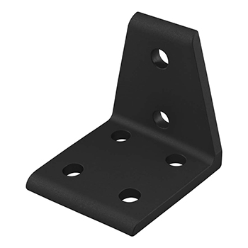 25 Series 6 Hole - Center Inside Corner Bracket (25-4111-Black)