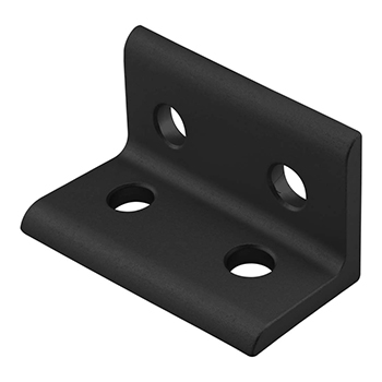 25 Series 4 Hole - Wide Inside Corner Bracket (25-4113-Black)