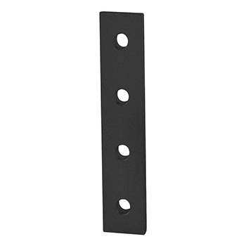 25 Series 4 Hole - Straight Flat Plate (25-4117-Black)