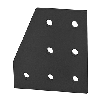 25 Series 7 Hole - 90 Degree Angled Stacked Flat Plate (25-4129-Black)