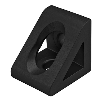 25 Series 2 Hole - Gusseted Inside Corner Bracket (25-4132-Black)