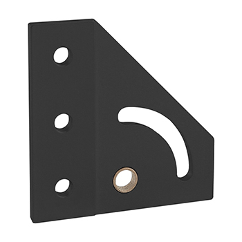 25 Series 90 Degree Left Hand Pivot Bracket Plate (25-4133-Black)