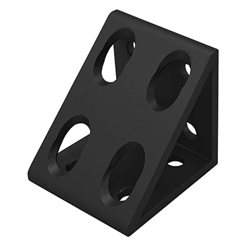 25 Series 8 Hole - Gusseted Inside Corner Bracket (25-4138-Black)