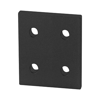 25 Series 4 Hole - Square Flat Plate (25-4167-Black)