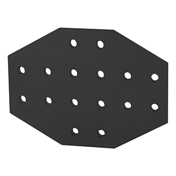 25 Series 16 Hole - Cross Flat Plate (25-4170-Black)