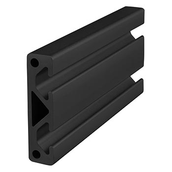 50mm X 12.5mm T-Slotted Profile - Two Adjacent Open T-Slots (25-5013-Black-FB)