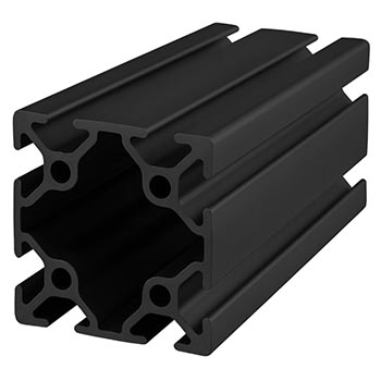 50mm X 50mm T-Slotted Profile - Eight Open T-Slots (25-5050-Black-FB)