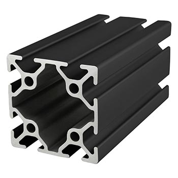 50mm X 50mm T-Slotted Profile - Eight Open T-Slots (25-5050-Black)