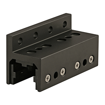 25 Series 3 Slot Mount - Single Flange Long Standard Linear Bearing with Brake Holes (25-6416-Black)