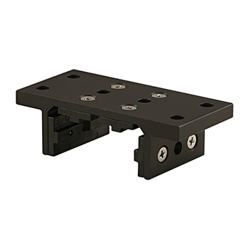 25 Series 4 Slot Mount - Double Flange Short Standard Linear Bearing with Brake Holes (25-6423-Black)